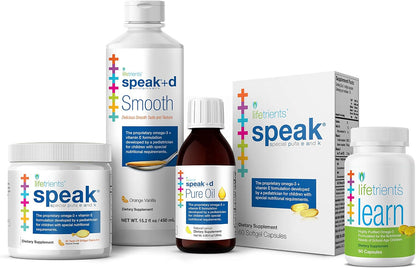 Lifetrients Speak® Children's Omega-3 with GLA, Vitamins E & K — 60 Capsules