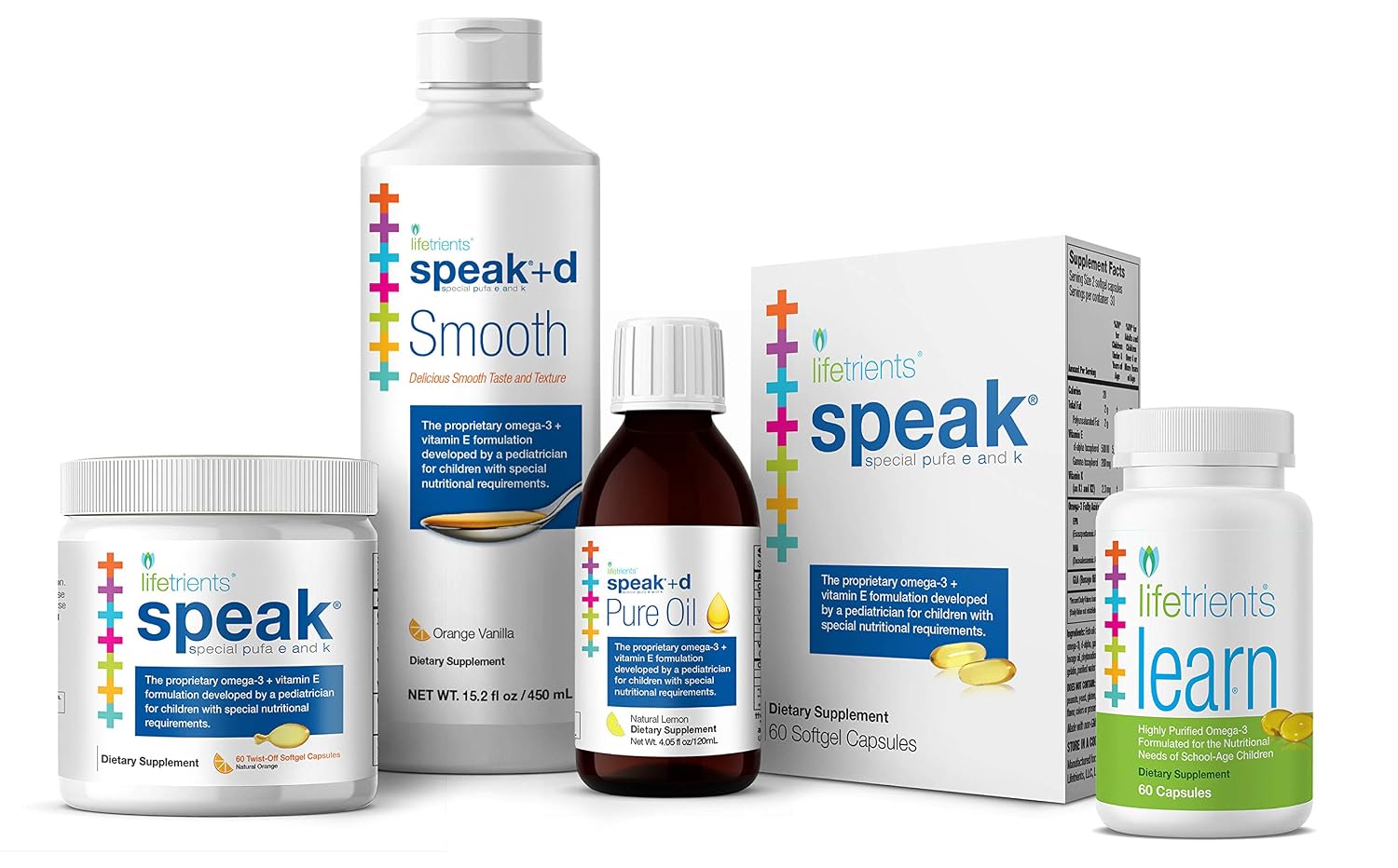 Lifetrients Speak+D Smooth — Kids Omega-3 Smoothie with Vitamin D3 — Sugar-Free, Xylitol Sweetened — Orange Vanilla — 15.2 oz - görsel 3