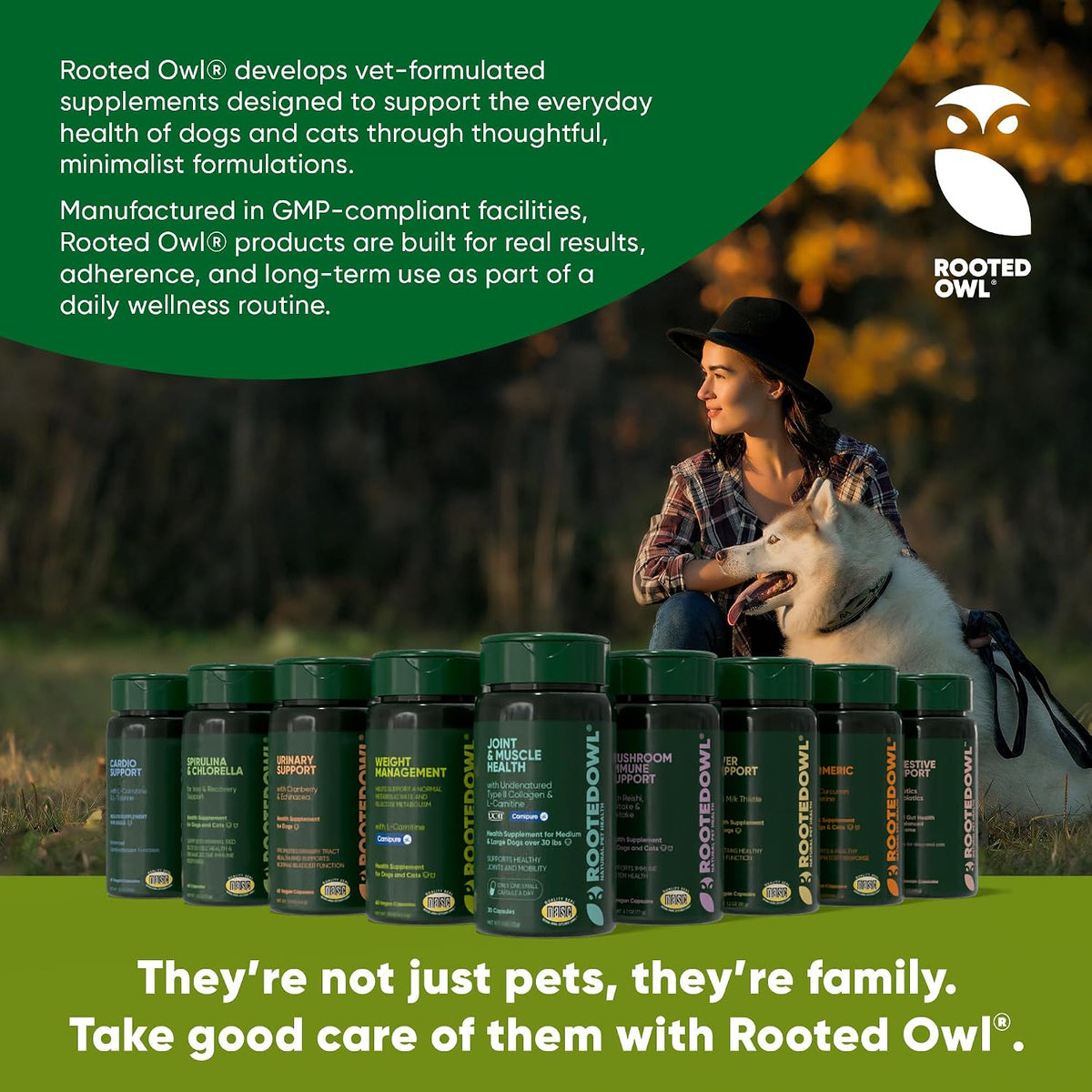 Rooted Owl® Cardio Support for Dogs – L-Carnitine & Taurine – 60 Vegan Caps - görsel 6