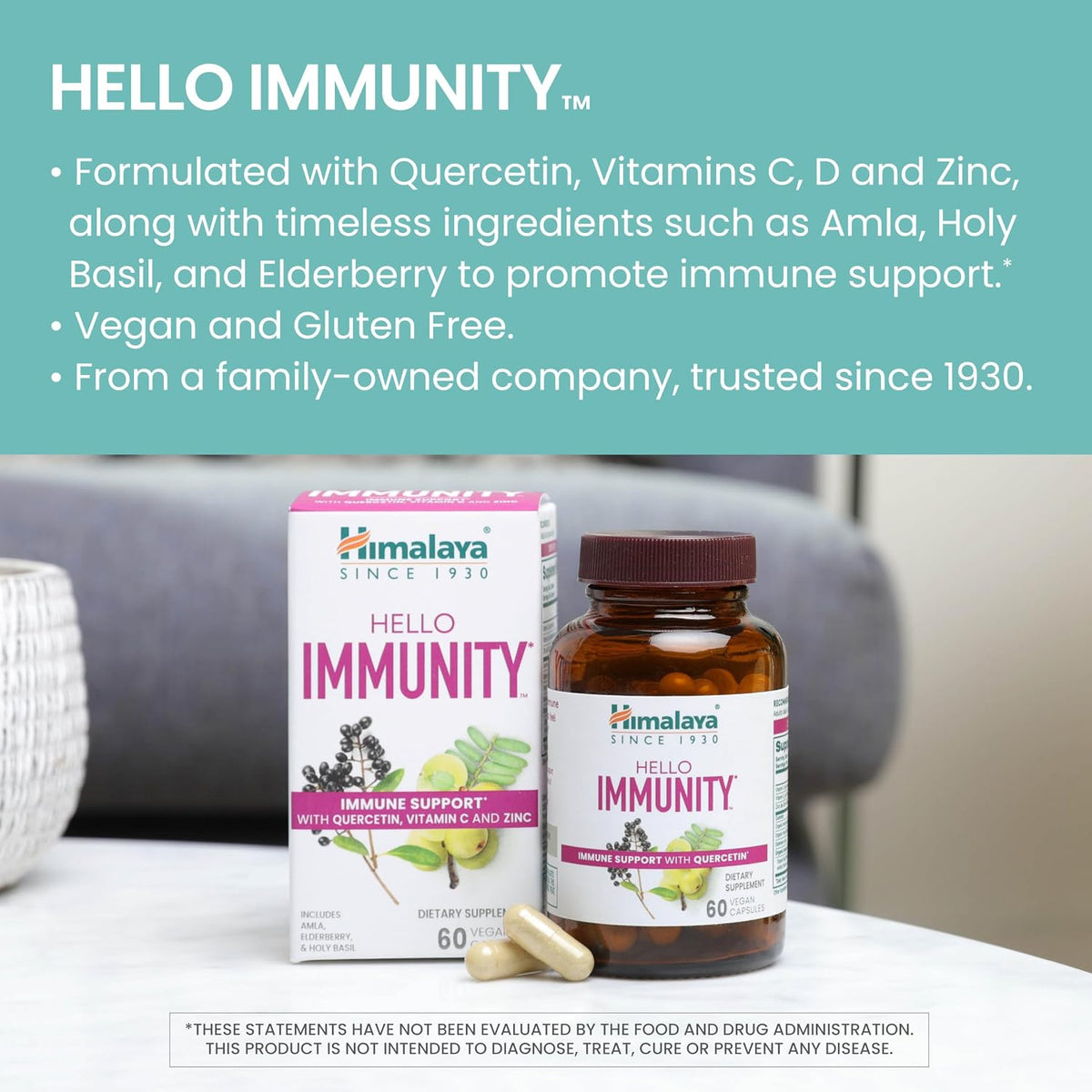 Himalaya Hello Immunity with Quercetin - 500 mg, 60 Caplets - görsel 3