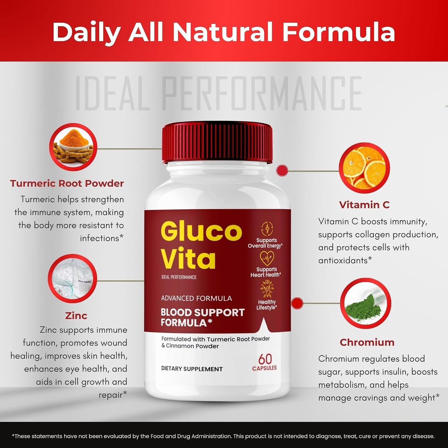 Gluco Vita Capsules - Maximum Strength All Natural Support Formula (2 Pack) - görsel 7