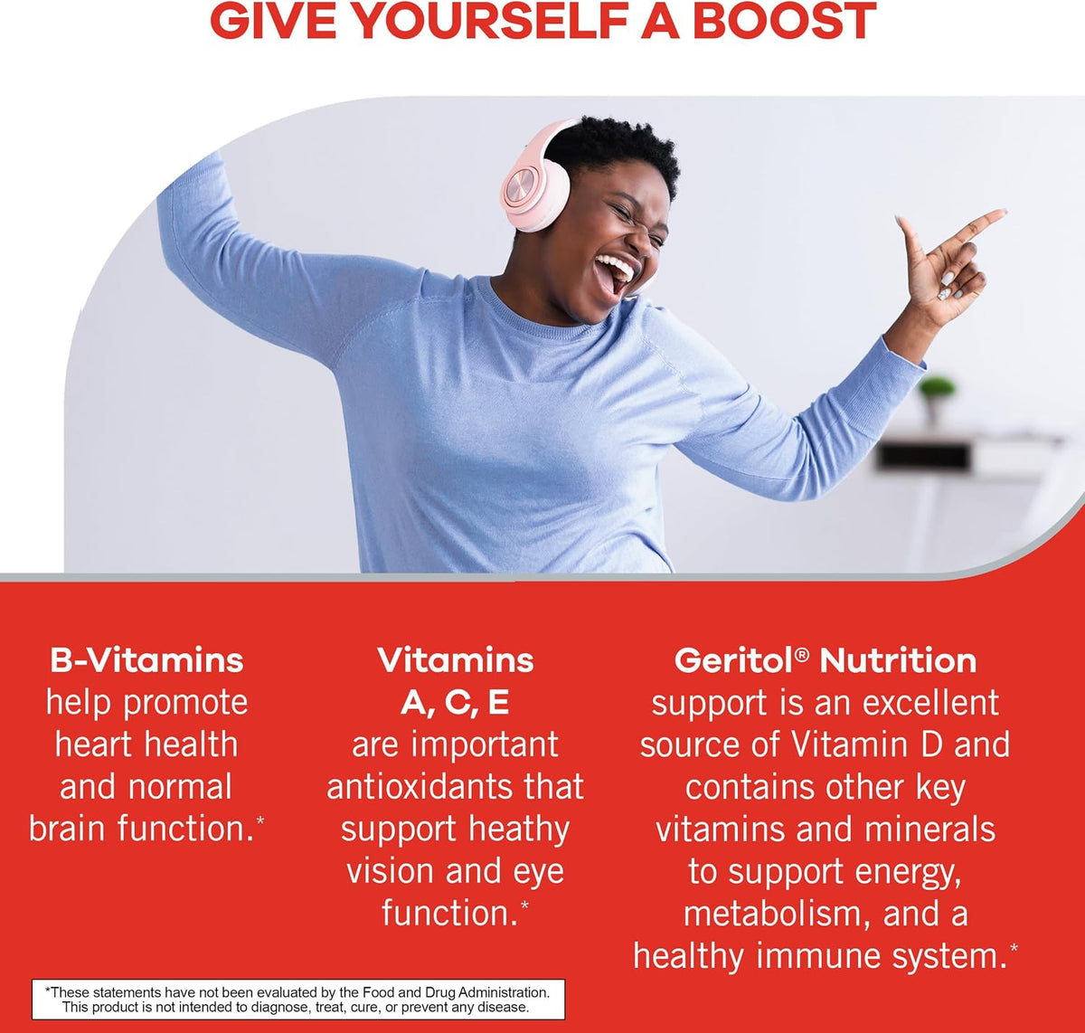 Geritol Multivitamin Supplement - 27 Essential Vitamins and Minerals, B-Vitamins, Iron, Gluten-Free, 40 Tablets - görsel 3