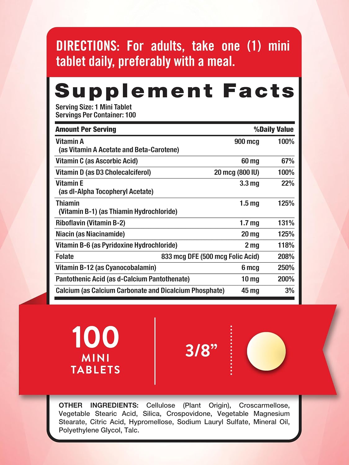 Nature's Truth One Daily Multivitamin - 100 Mini Tablets - görsel 2