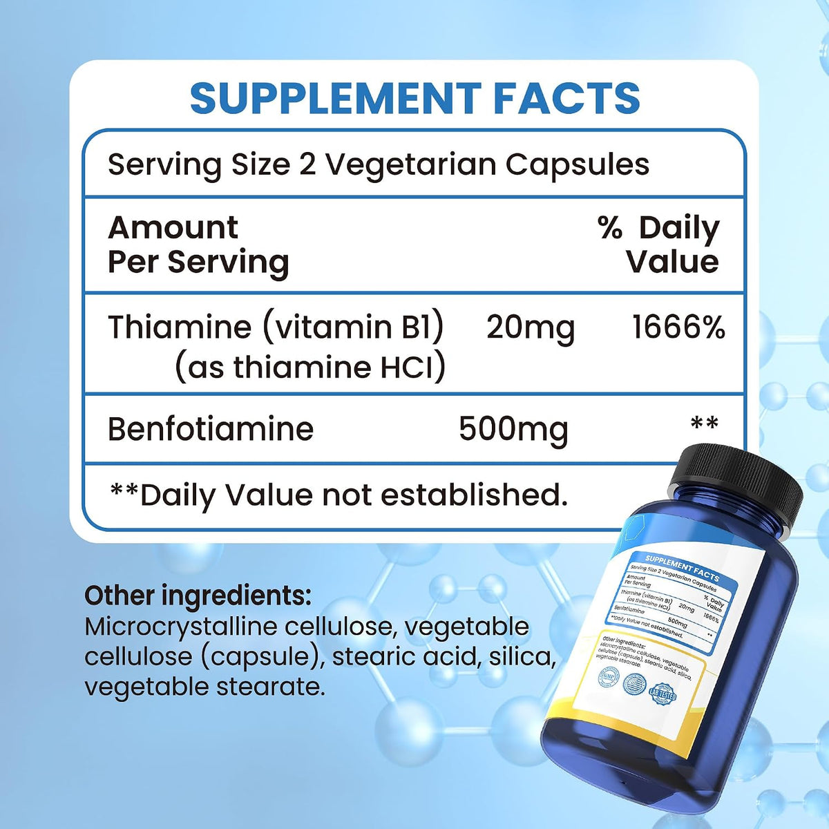 Nutriselect Vitamin B1 as Benfotiamine - 500mg, 120 Capsules - görsel 6