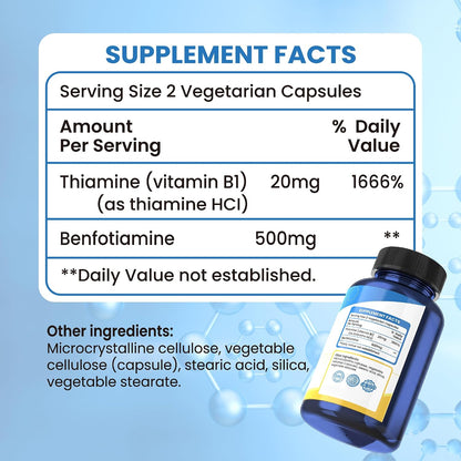 Nutriselect Vitamin B1 as Benfotiamine - 500mg, 120 Capsules