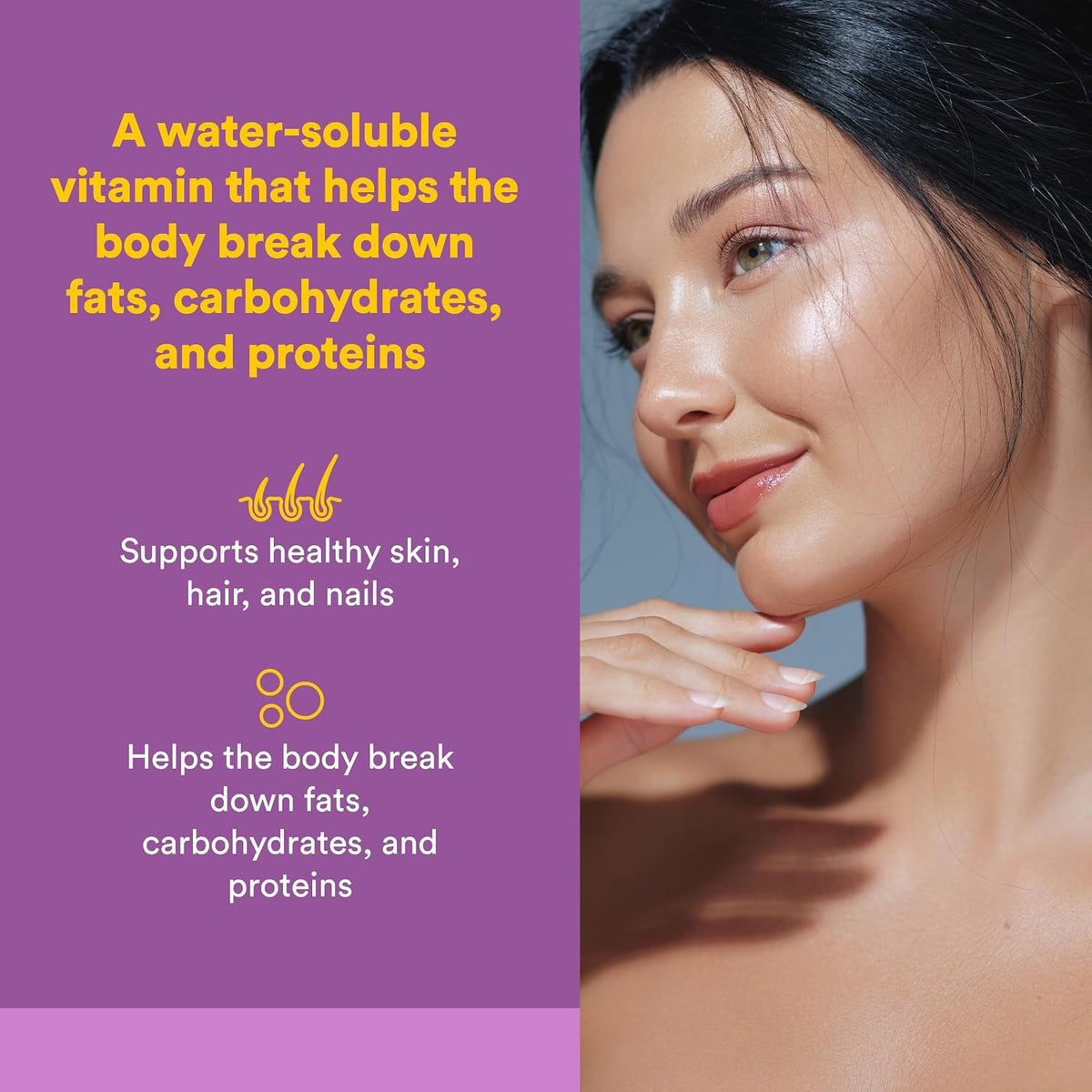 Natural Factors Biotin 10000 mcg, 60 Capsules - görsel 2