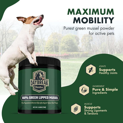 Pure Green Lipped Mussel Powder for Dogs and Cats - 100% New Zealand Green Lipped Mussels - Joint Support Supplement - 150 Grams