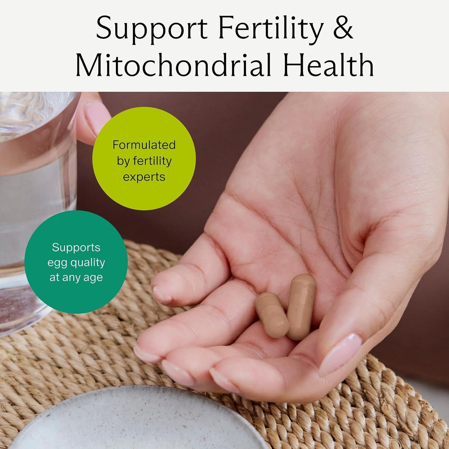 Needed. Egg Quality Support - Optimally Formulated Antioxidants Supplement for Egg Quality - Fertility Support - Fertility Supplement for Women - 60 Capsules - 30 Day Supply - görsel 3