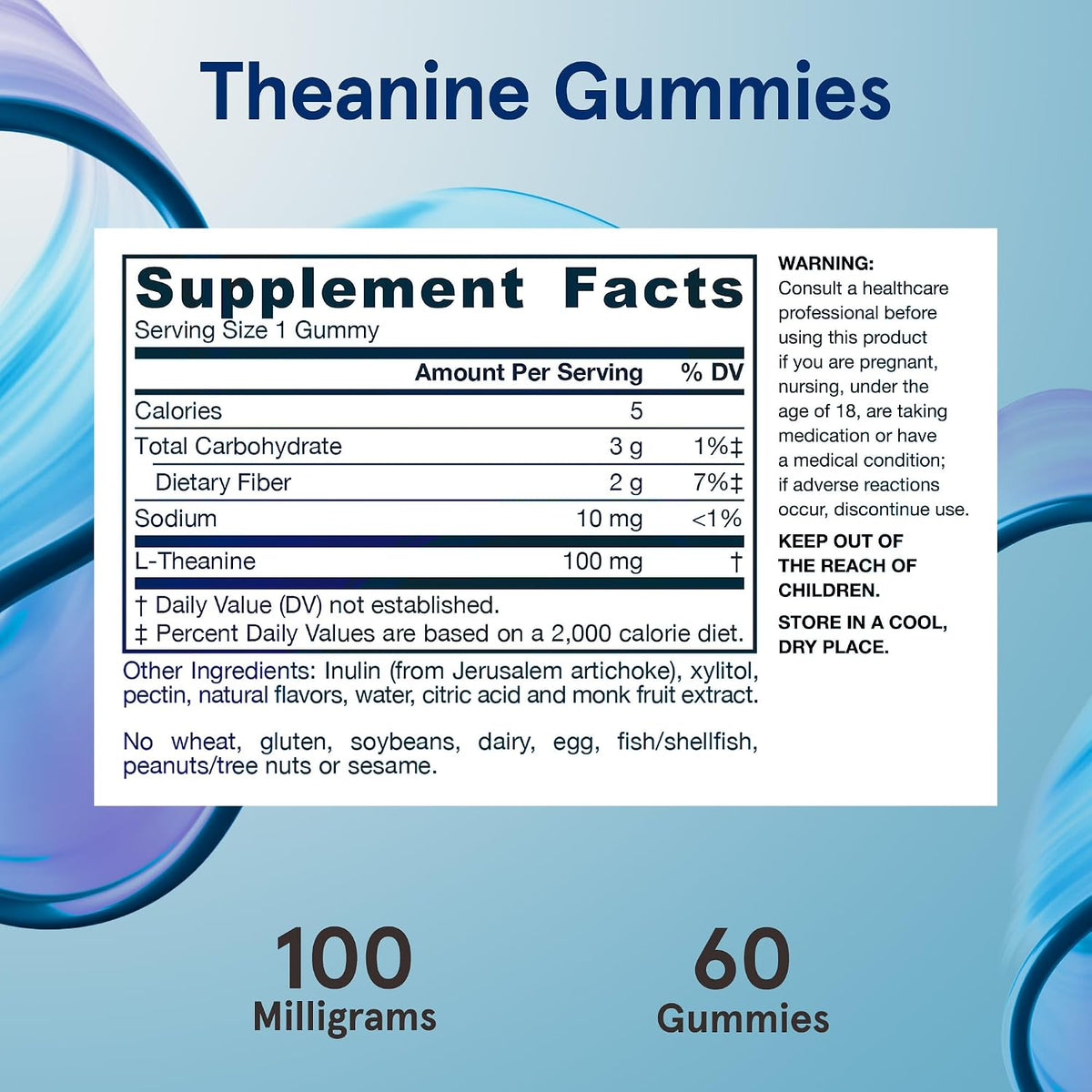 Jarrow Formulae Theanine 100 mg Gummies - Apple Flavoured - 60 Gummies - görsel 6
