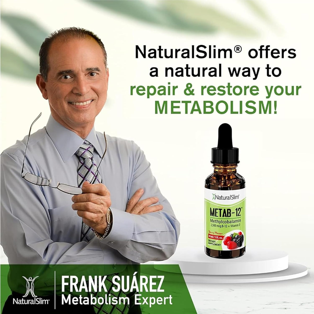 NaturalSlim Metab-12 Liquid B12 with Vitamin D - Methylcobalamin 2500 mcg Sublingual Drops, Berry Flavour, 30 ml - görsel 7