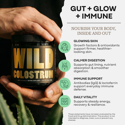 Colostrum Powder Unflavoured – Grass Fed Bovine Colostrum Supplement