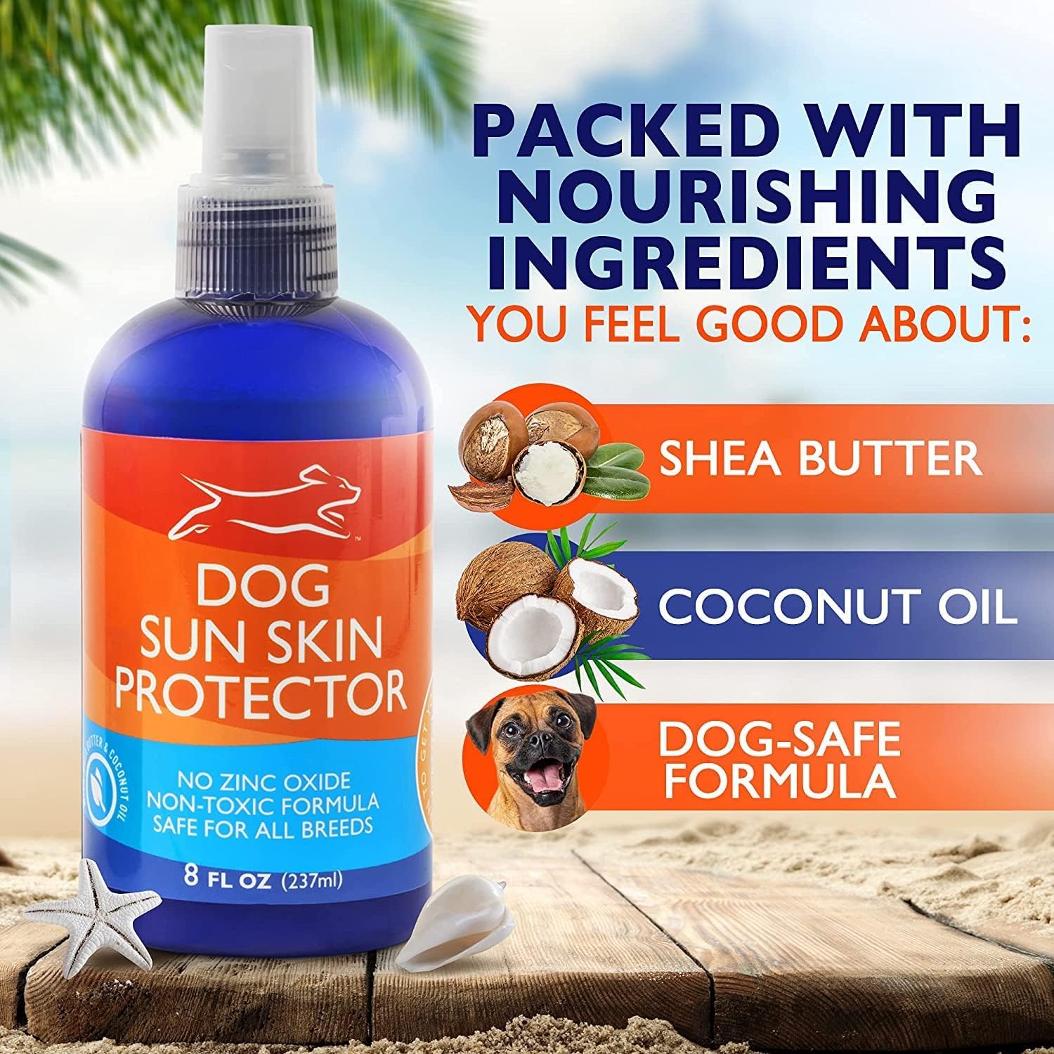 EBPP Dog Sunscreen Sun Skin Protector Spray 240 ml - Safe for All Breeds with No Zinc Oxide - Pet Protection and Moisturiser for Skin, Coat, Nose, Ears - görsel 7