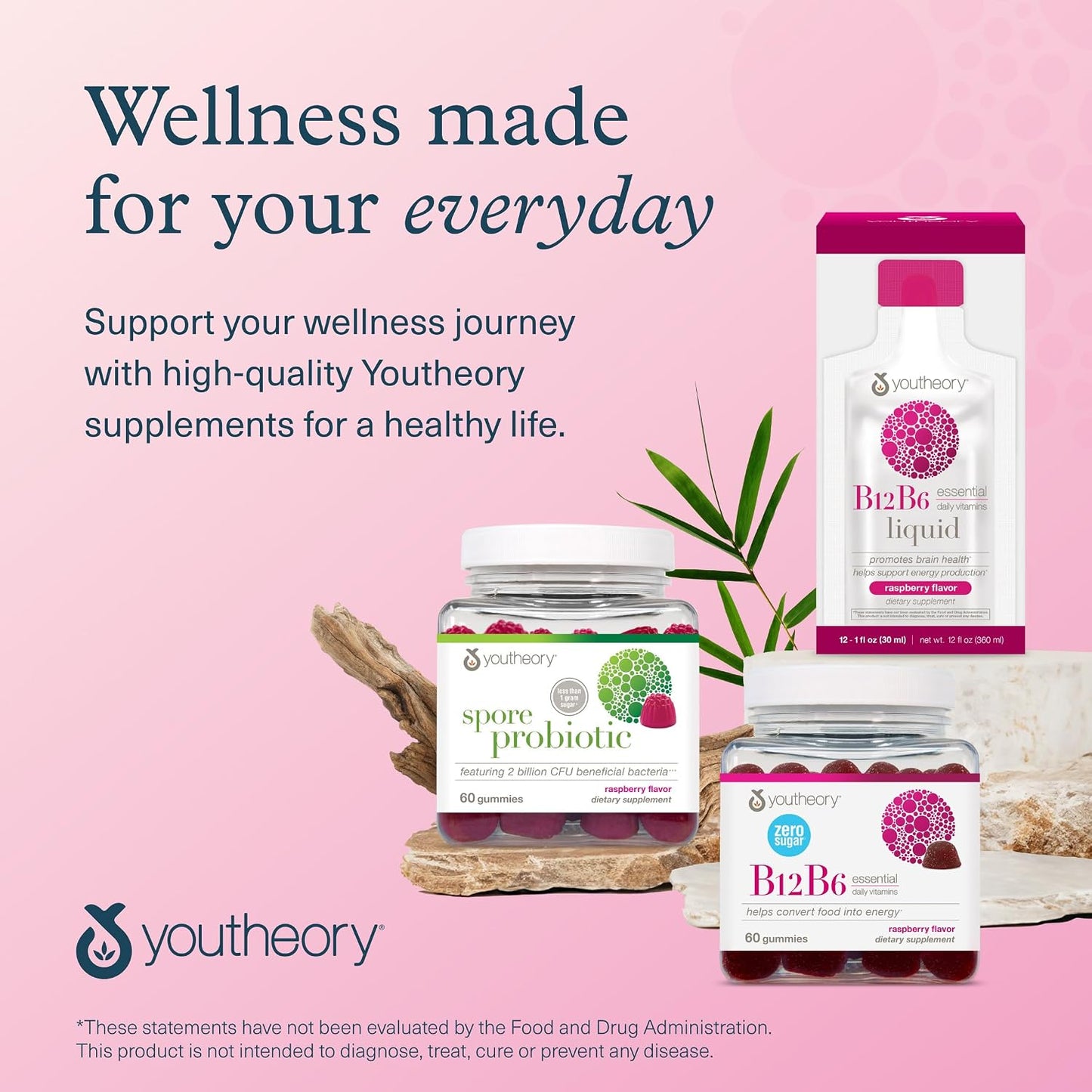 Youtheory B12B6 Gummies – Vitamin B12 & B6 – Contributes to Normal Energy Metabolism & Nervous System Function – Sugar Free – 60 Gummies - görsel 7