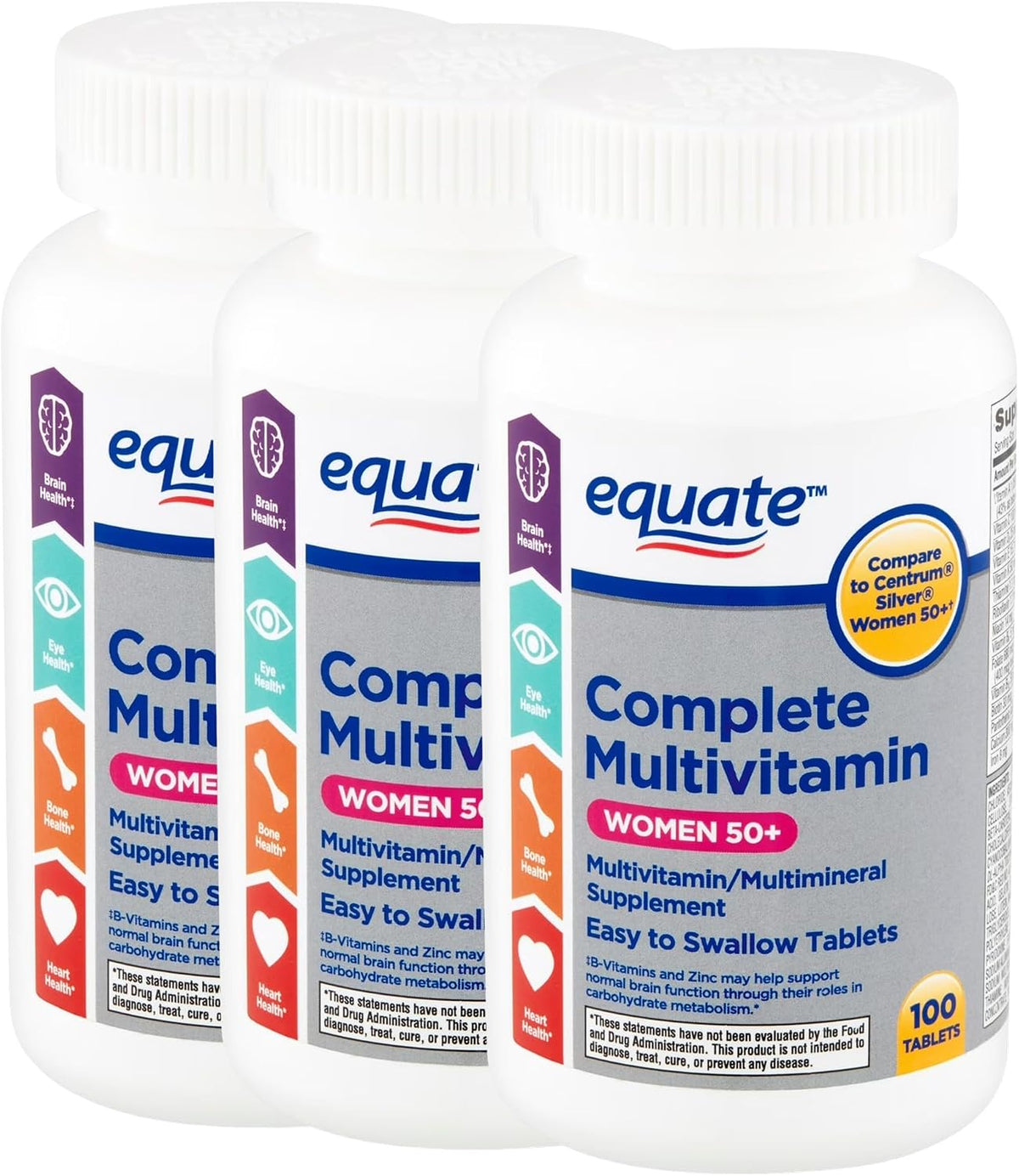 Multivitamin for Women 50 Plus – 100 Tablets (Pack of 3), One Daily Women’s Multivitamin with Essential Vitamins and Minerals - görsel 1