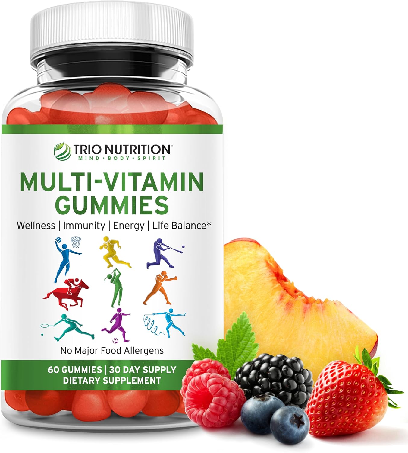 TRIO NUTRITION Premium Kids Multivitamin Gummies with Vitamin C & Zinc for Immune & Energy Support - görsel 3