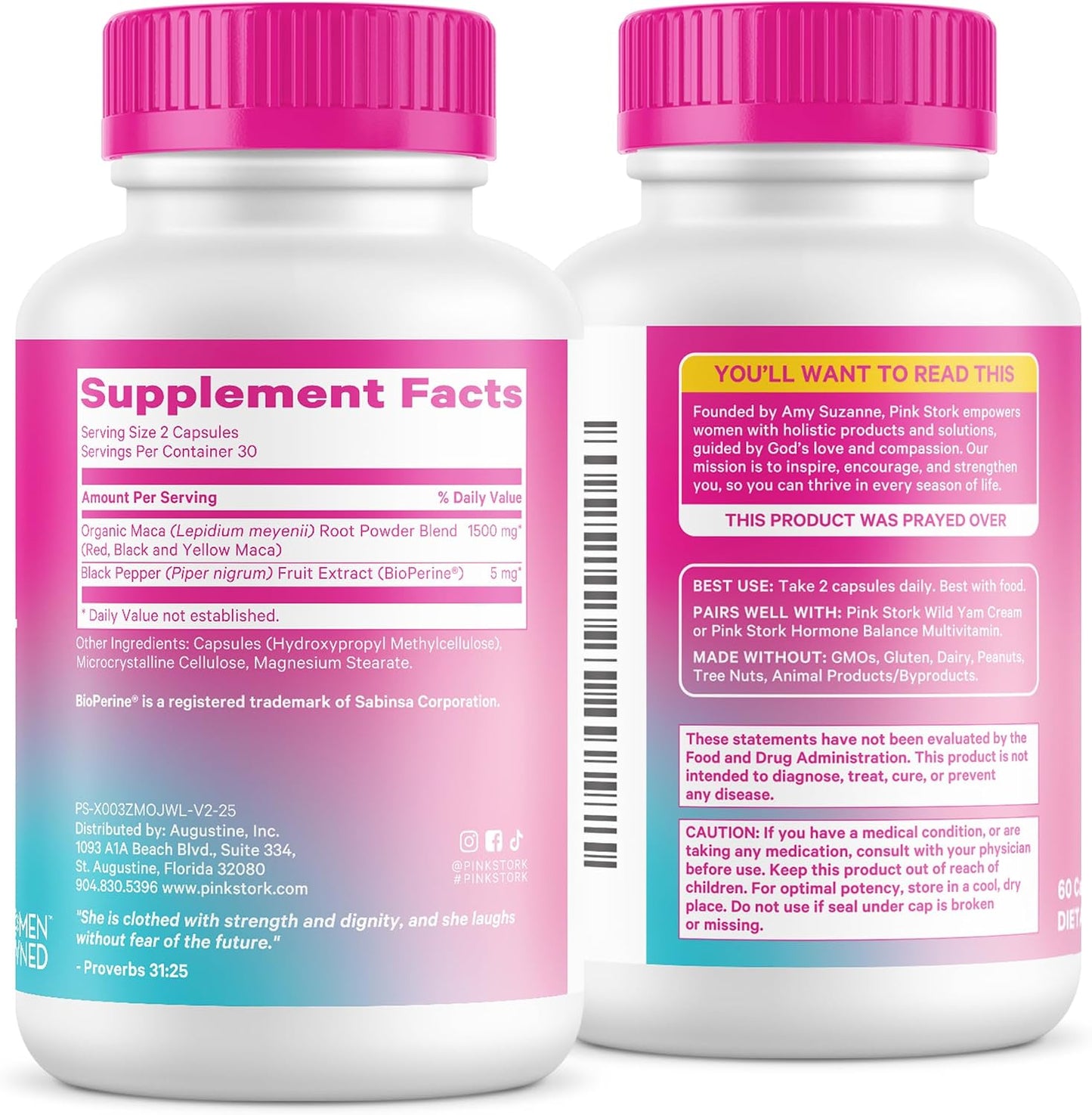Pink Stork Maca Root Capsules for Women – Organic Maca with BioPerine for Hormonal Wellbeing & Energy - görsel 9