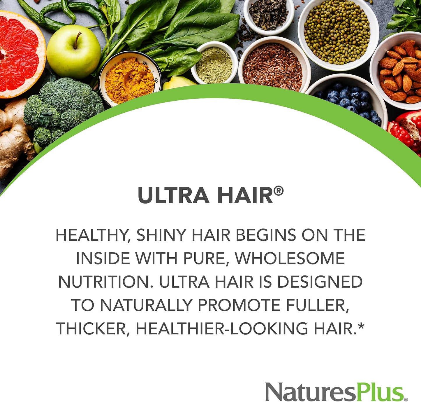 NaturesPlus Ultra Hair - 120 Sustained Release Mini Tablets, Pack of 2 - Helps Maintain Normal Hair - görsel 2