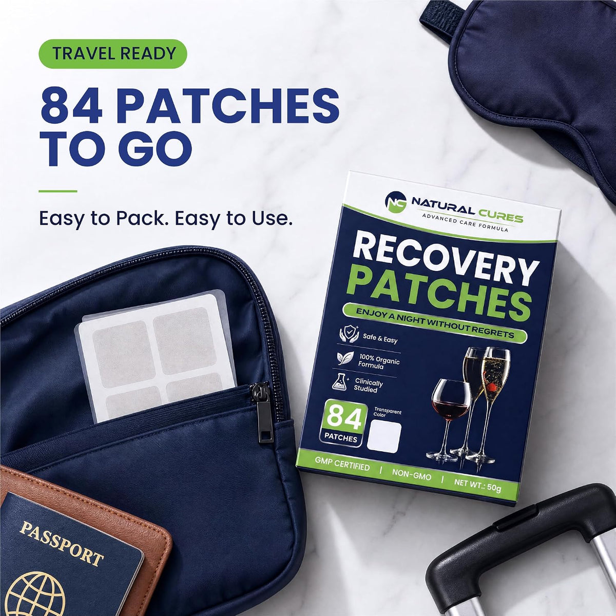 Recovery Patches 84 Pack - Wake Up Refreshed and Energised with Skin-Friendly Patch - Strong Adhesive for Secure Fit - Natural Ingredients for Quick Recovery - görsel 5