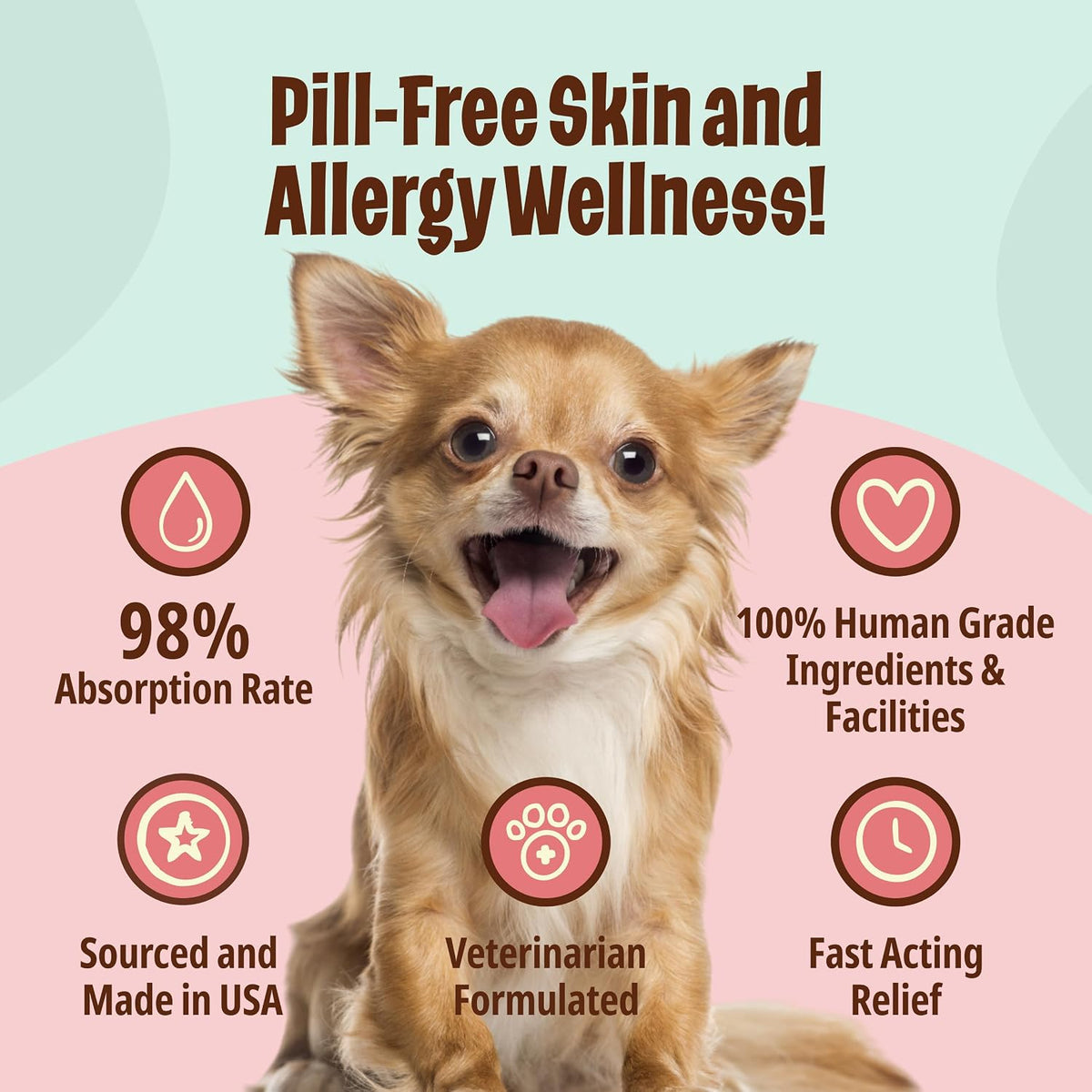 Licks Littles Skin and Allergy Supplement for Dogs – Omega-3, Turmeric, Inositol & Vitamin C – Pill-Free Gel Packets – Fish Flavour – 30 Packets - görsel 4