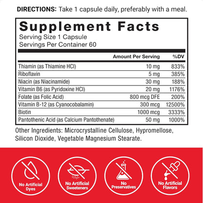 Force Factor Vitamin B Complex - 60 Vegetable Capsules