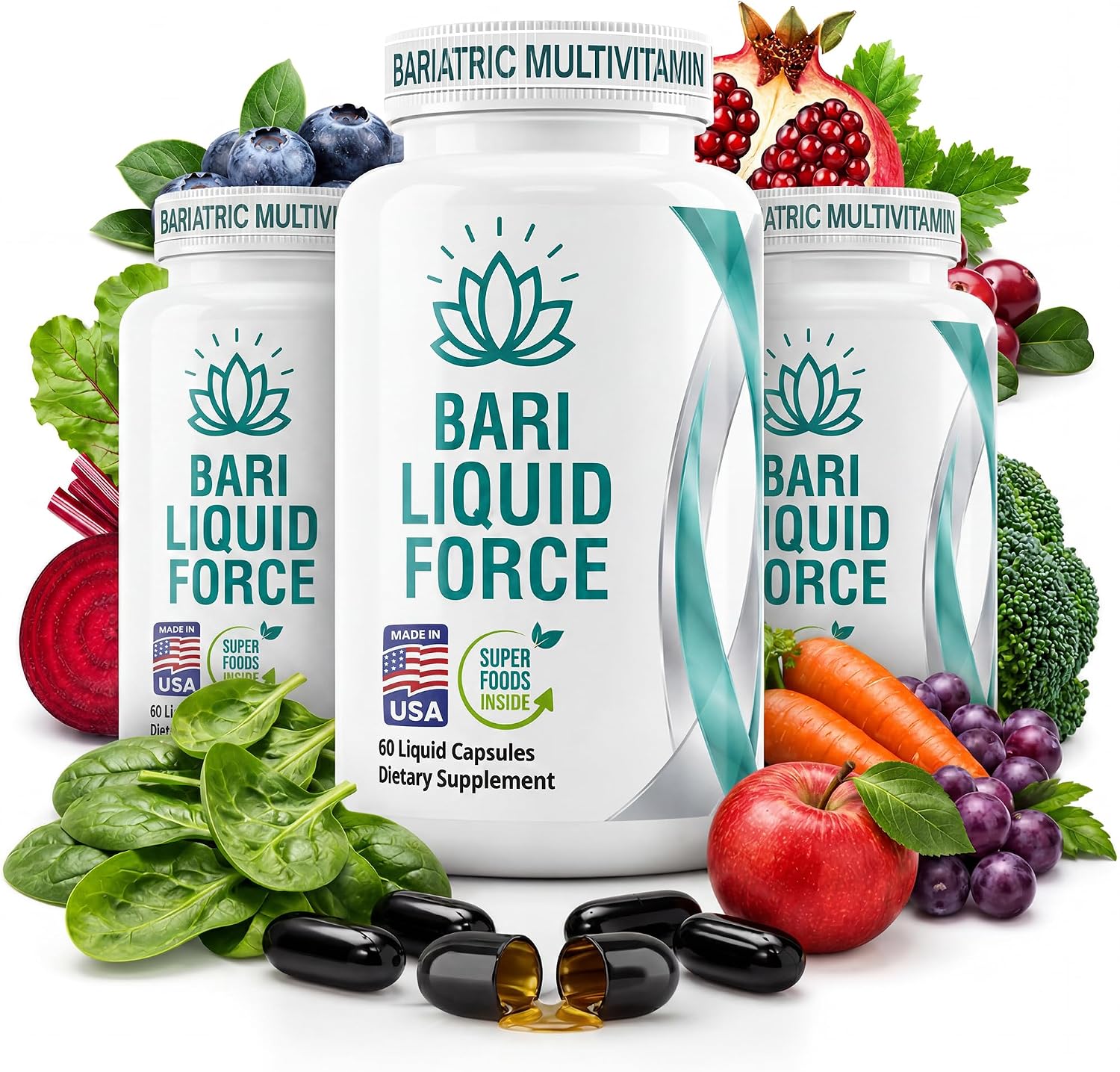 Post Bariatric Multivitamin – 3 Pack of Liquid Force Multivitamin (90-Day Supply) - görsel 1