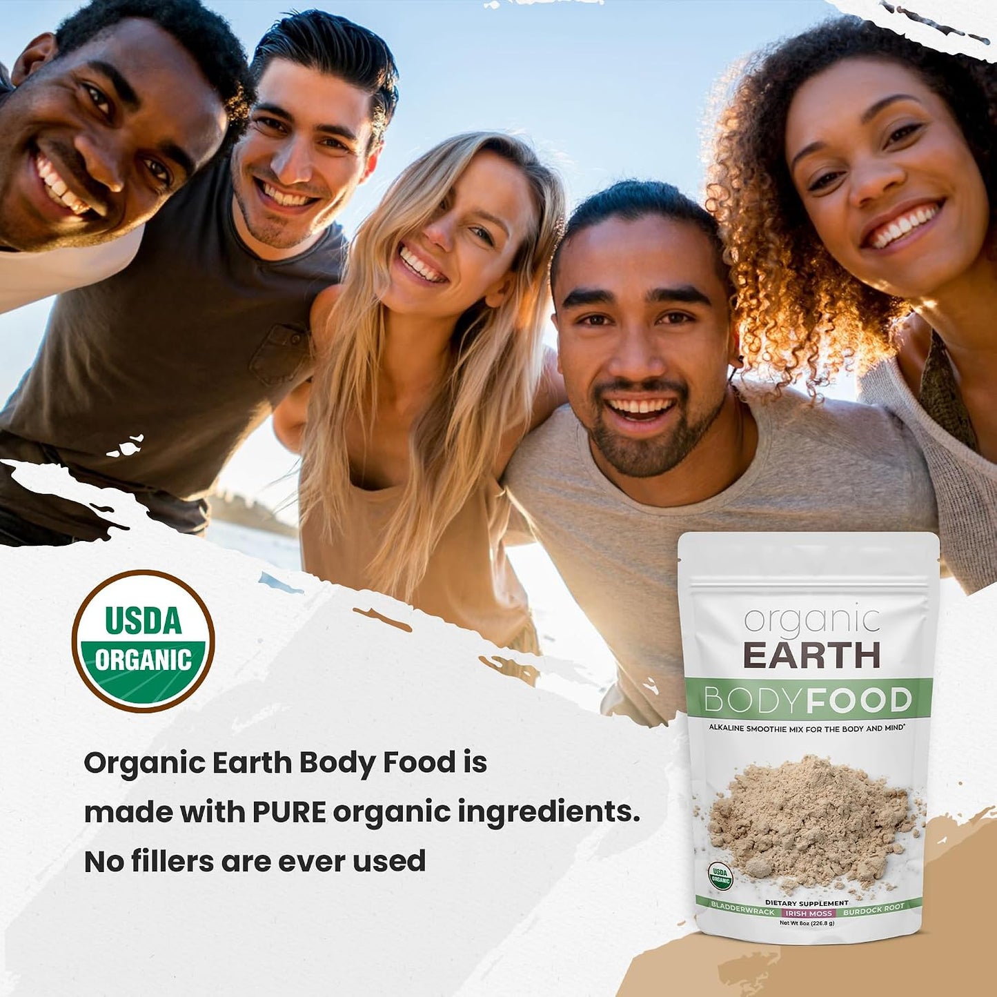 Organic Earth Irish Sea Moss Powder with Bladderwrack & Burdock Root - 227 g - görsel 5
