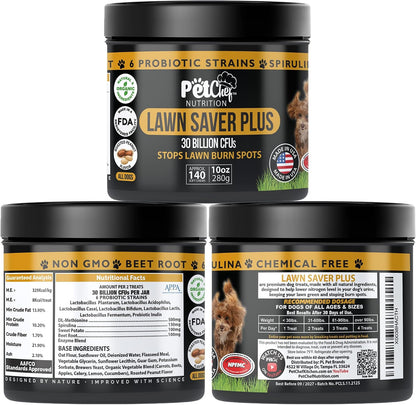 Pet Chef Dog Urine Neutraliser Soft Chews - Lawn Burn Saver - 140 Chews