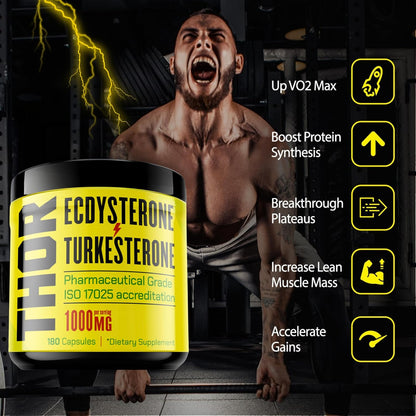 Turkesterone + Ecdysterone | Anabolic Supplement (180 Capsules) – Olympic-Grade Testing