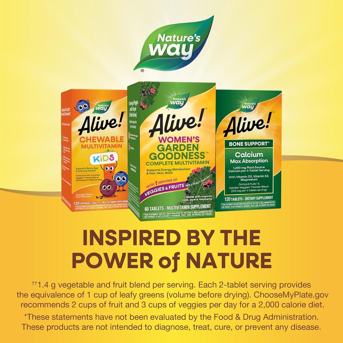 Nature's Way Alive! Women's Garden Goodness Complete Multivitamin, 60 Tablets - görsel 7