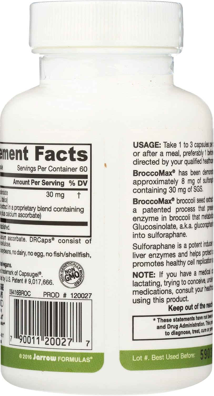 Jarrow Formulae Brocco Max 500 mg - 60 Capsules - görsel 2