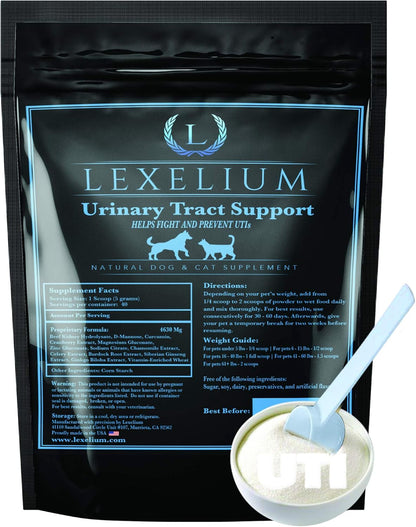 Organic Urinary Tract Infection UTI Support for Dogs and Cats - Enriched with Cranberry, D Mannose, and Curcumin - Optimises Kidney & Bladder Function - 200 g