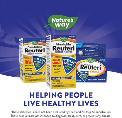 Nature's Way Primadophilus Reuteri Probiotics, 5 Billion CFU, 90 Capsules