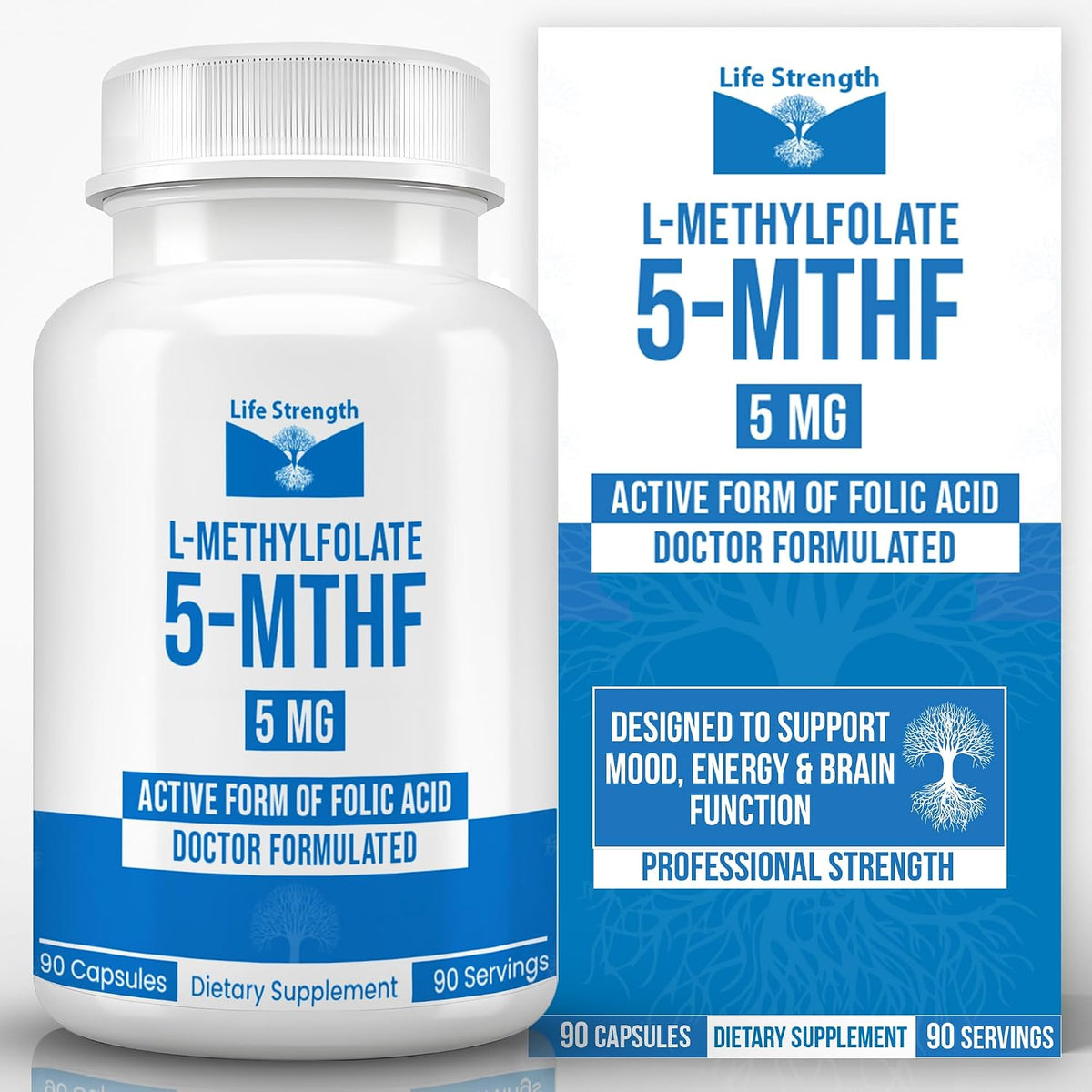 LifeStrength L-Methylfolate 5mg - 90 Capsules (3 Month Supply) - görsel 1