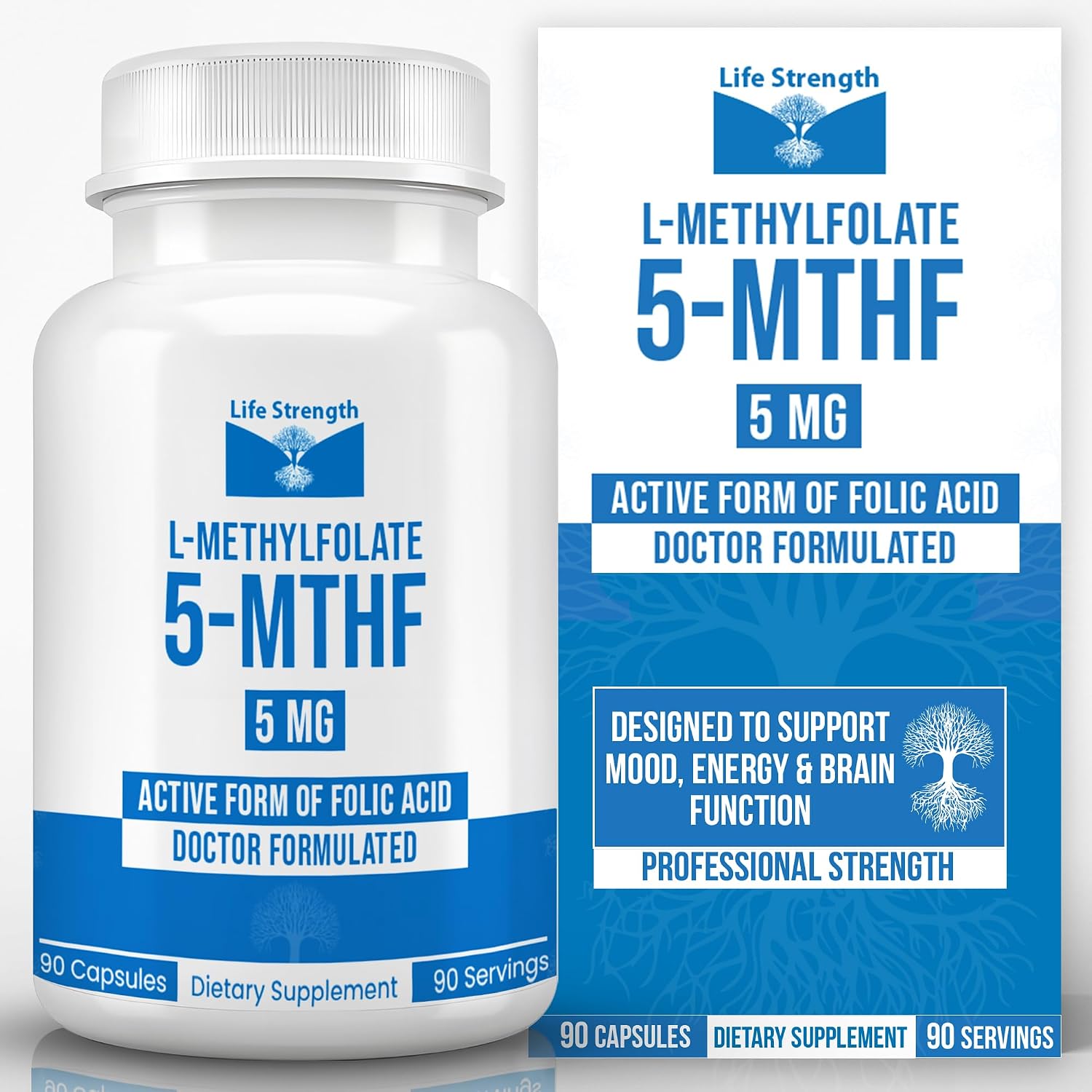 LifeStrength L-Methylfolate 5mg - 90 Capsules (3 Month Supply) - görsel 1