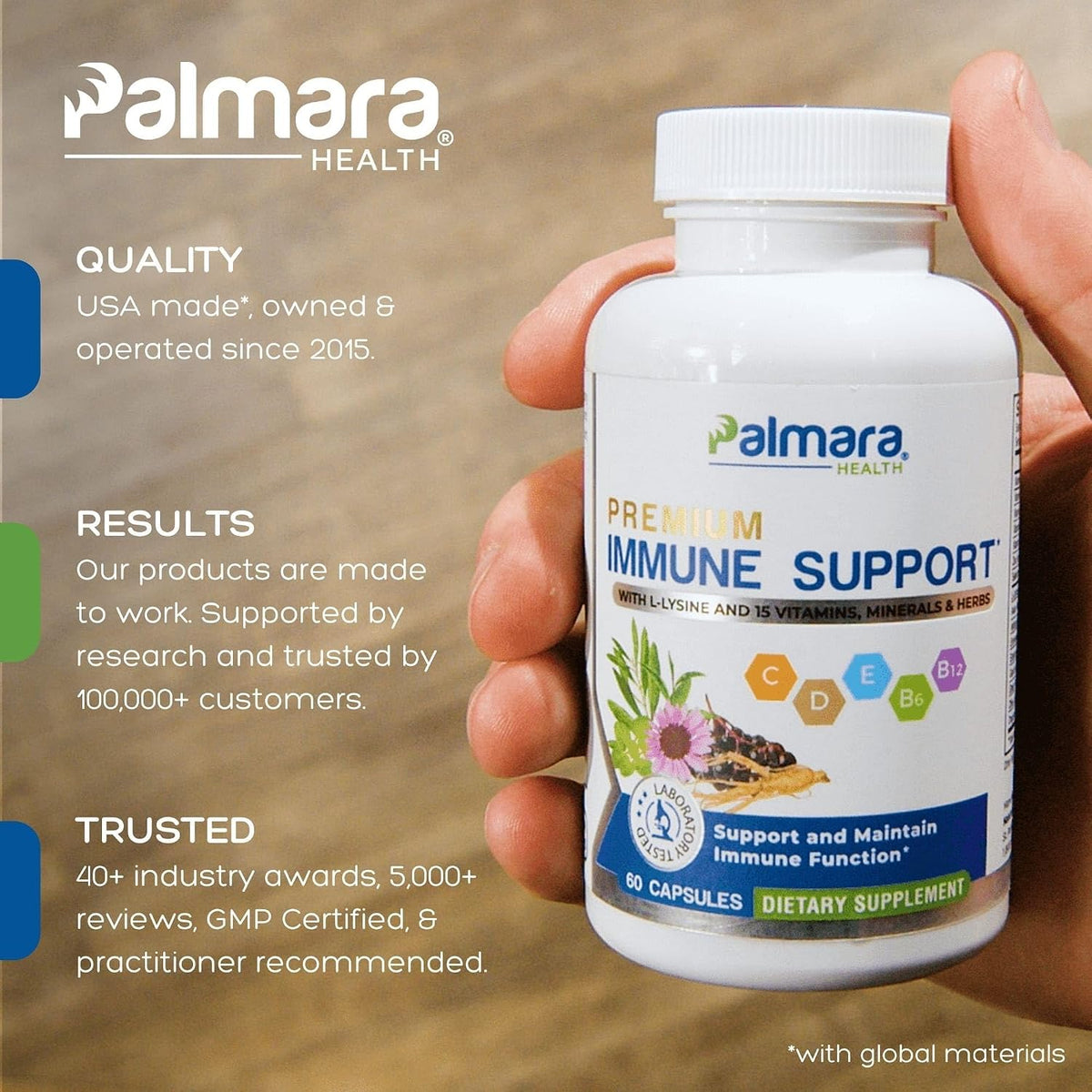 Palmara Health Premium Immune Support, 60 Capsules - görsel 2