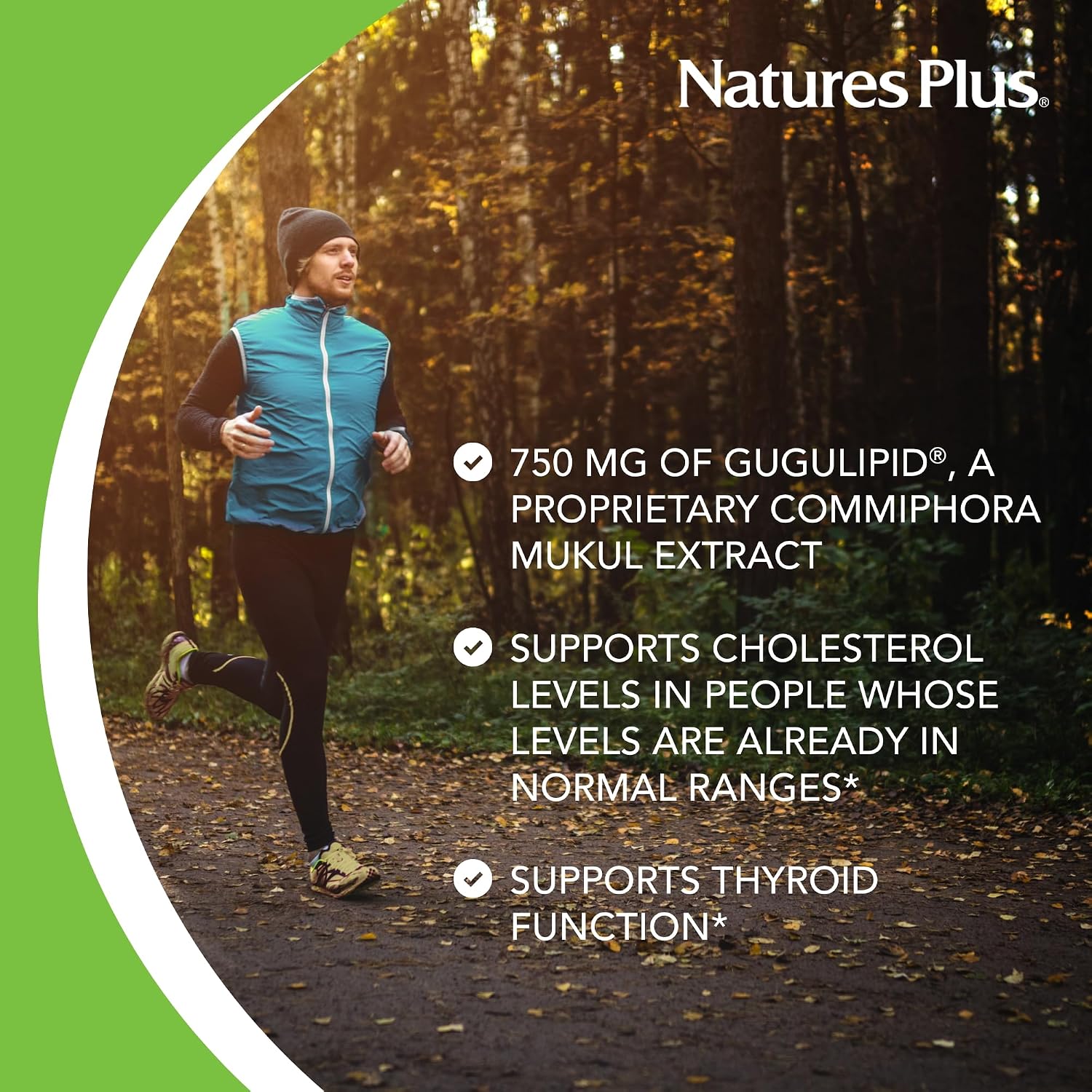 NaturesPlus Herbal Actives Gugulipid - 30 Extended-Release Tablets - görsel 3