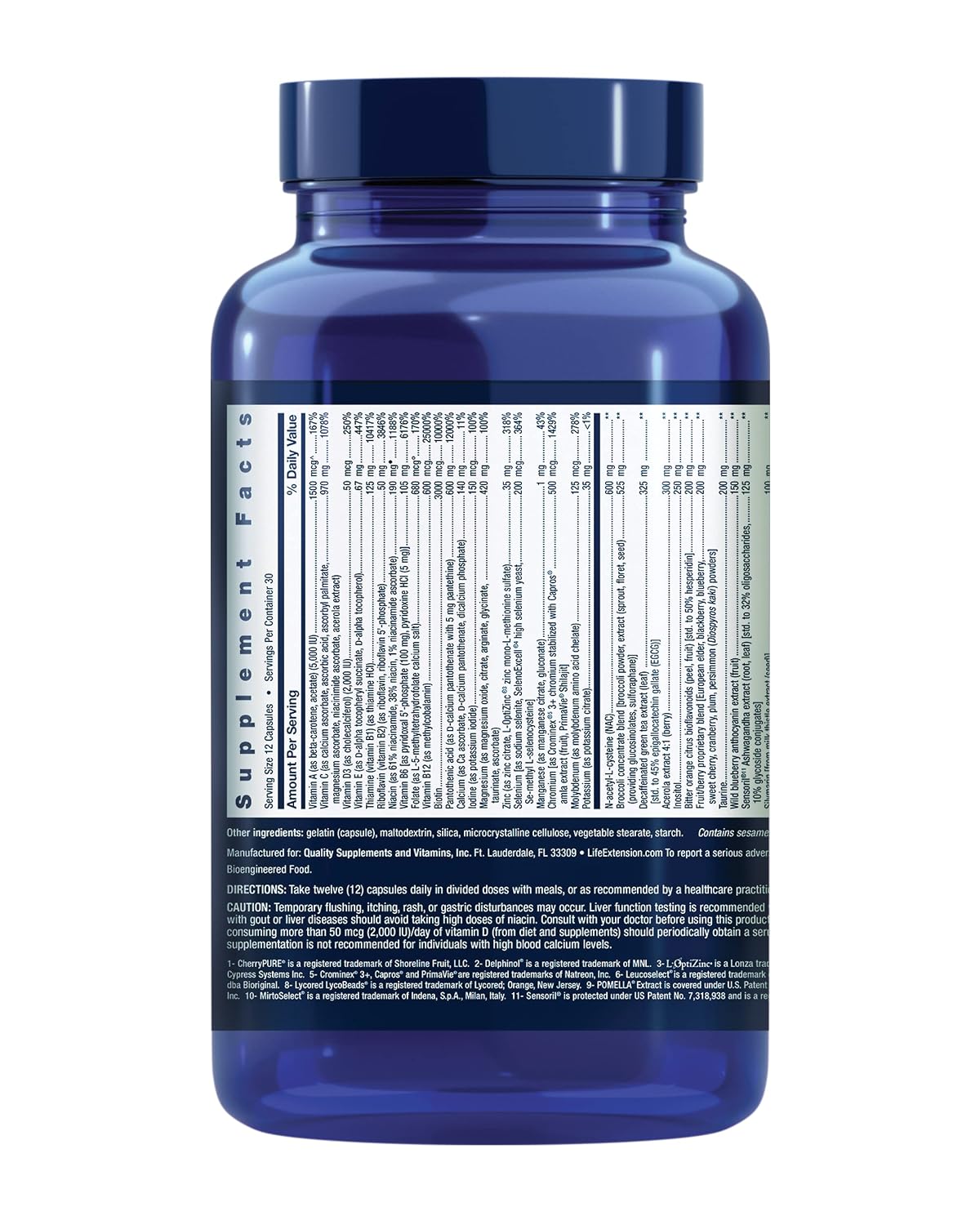 Life Extension Mix™ Capsules Without Copper – High Potency Advanced Vitamin, Mineral, Fruit & Vegetable Formula - görsel 2