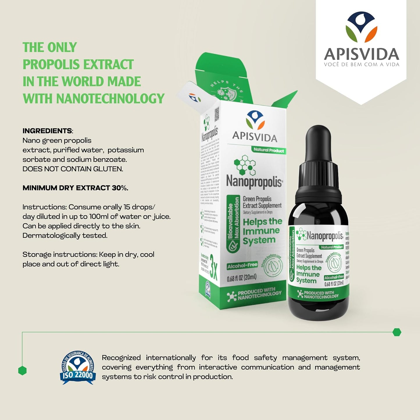 APIS VIDA Nanopropolis Red & Green Propolis Extract 20ml - görsel 5