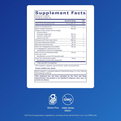 Pure Encapsulations Disc-Flex - Bone & Musculoskeletal Health Supplement - 120 Capsules