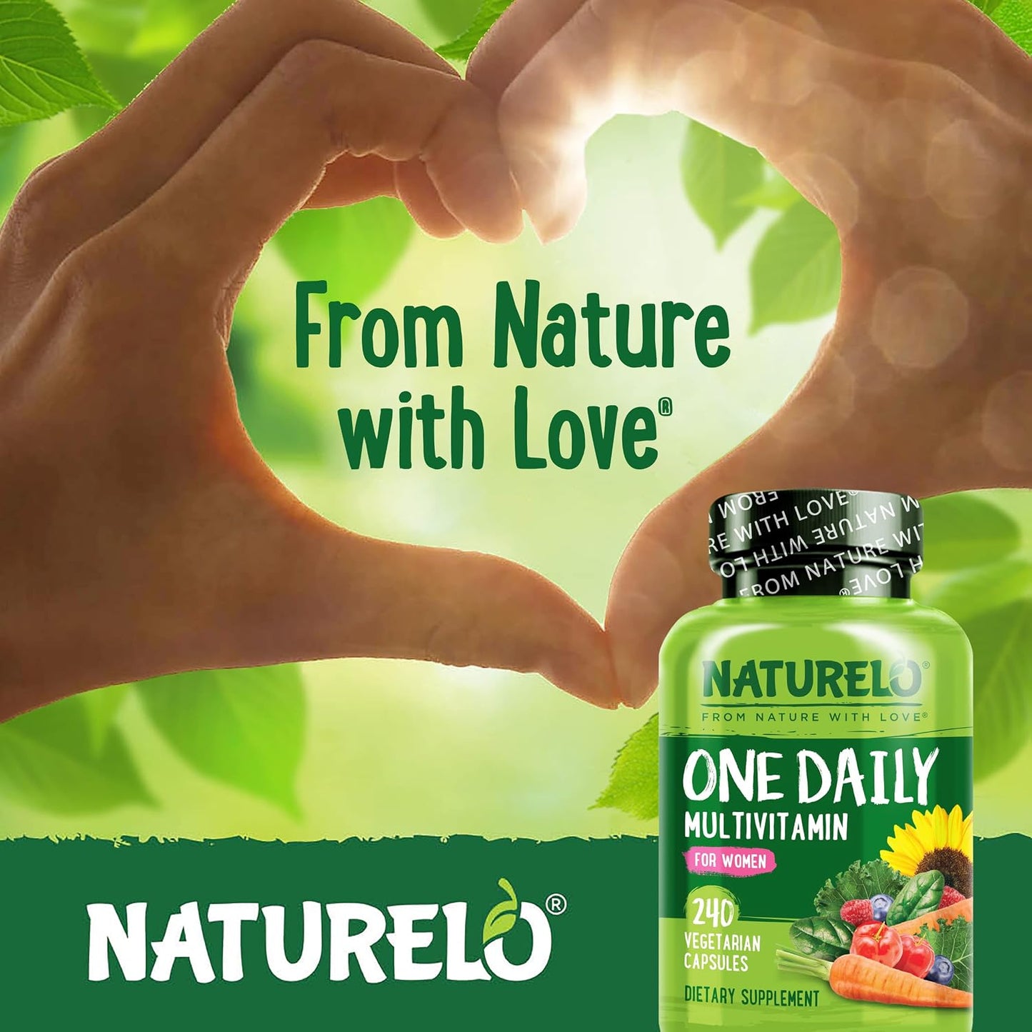 NATURELO One Daily Multivitamin for Women – Plant-Based, Bioactive Nutrients, 240 Capsules - görsel 7