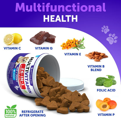 26-in-1 Dog Multivitamin Chews with Glucosamine, 120 Chews