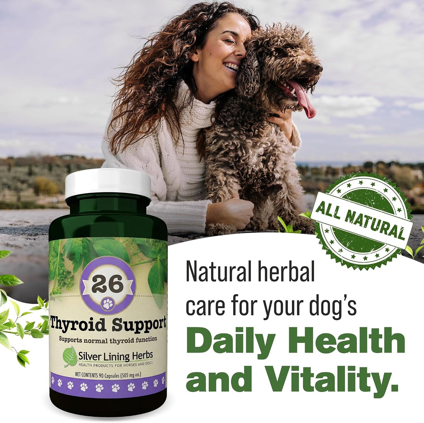 Silver Lining Herbs Thyroid Support for Dogs - 90 Capsules - görsel 7
