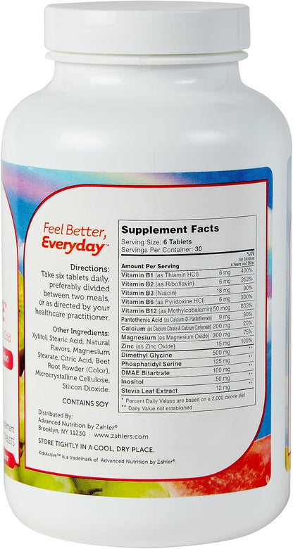 Zahler KidsActive, Kids Chewable Concentration Formula, All Natural Children’s Supplement Supporting Concentration, Certified Kosher, 180 Fruit Punch Flavoured Tablets