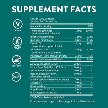 WellPath Zen Stress Relief Supplement + Mood Support (180 Capsules)