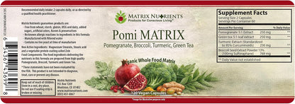 POMI Matrix – Powerful Blend of Pomegranate, Green Tea, Turmeric & Broccoli | Vegan Capsules