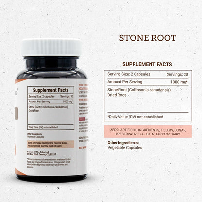 Secrets of the Tribe Stone Root 1000 mg, 60 Capsules