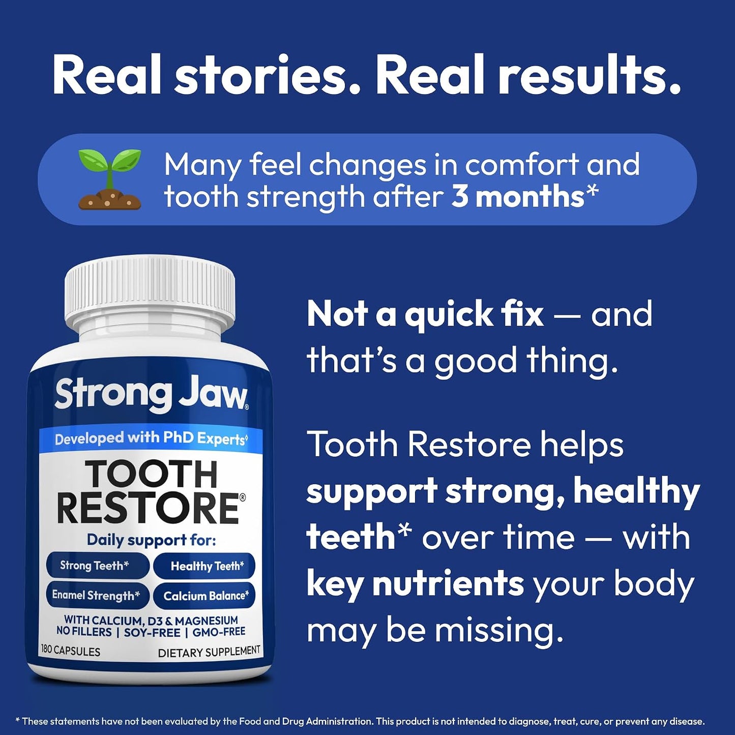 Strong Jaw Tooth Restore for Adults with Remineralising Gum Support - 180 Capsules - görsel 5
