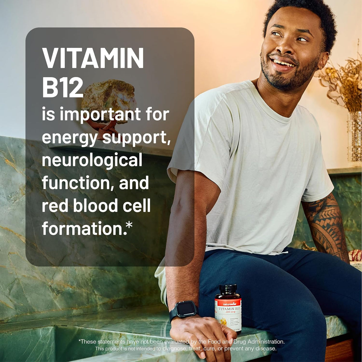 NatureWise Vitamin B12 5000 mcg - Extra Strength - 60 Soft gel capsules - görsel 9
