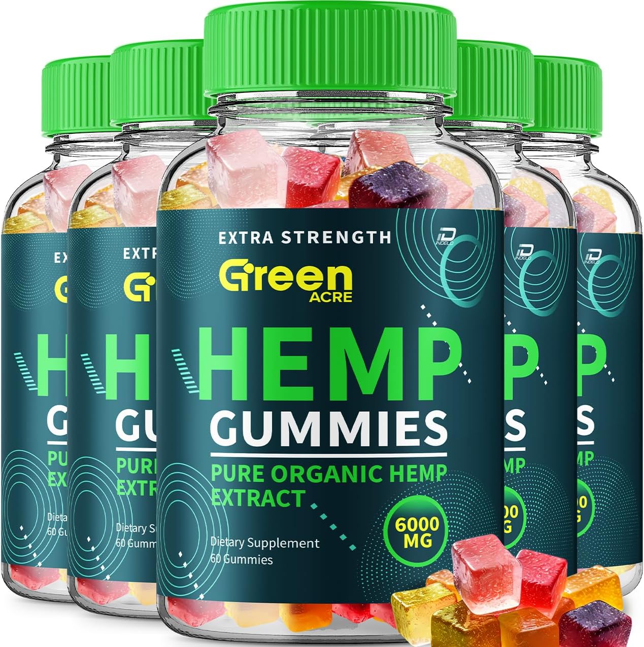 Green Acre Hemp Gummies with Seed Extract (5 Pack, 300 Gummies) - görsel 1