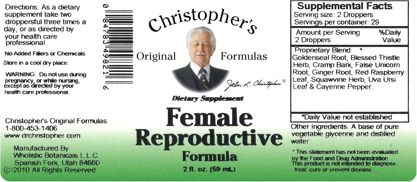 Christopher's Original Formulae Female Reproductive Formula, 60 ml Liquid - görsel 4
